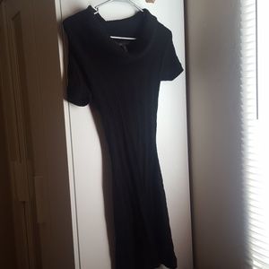 BCBG black cowl neck sweater dress